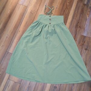 Elegant Green Midi Skirt